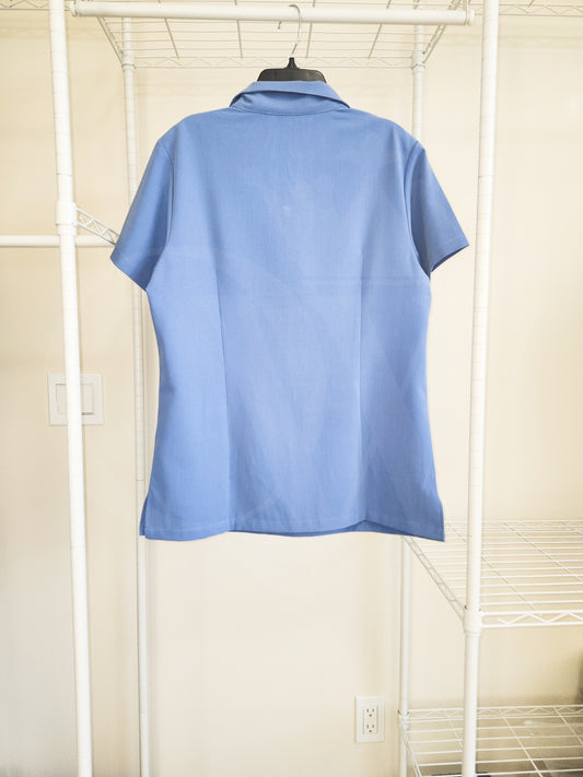 Zipper Scrub Polo Shirt