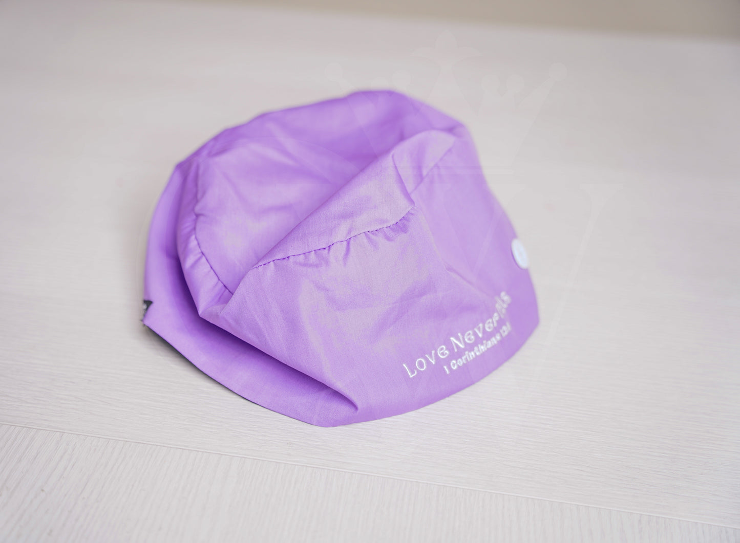 "Love Never Fails" Silk Lining Bonnet Scrub Hats