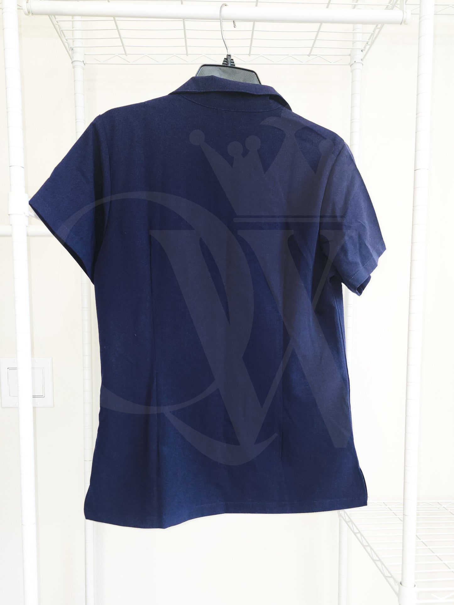 Zipper Scrub Polo Shirt