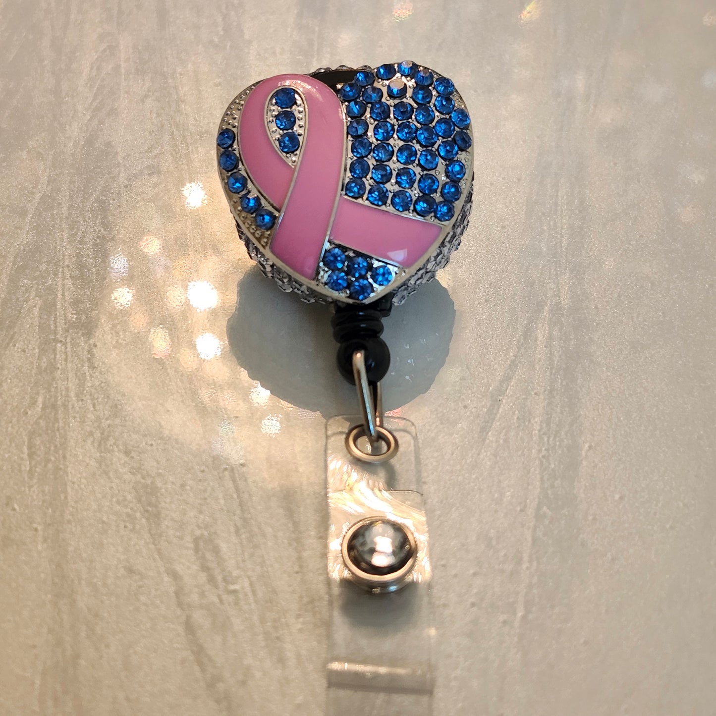 Overcome Breast Cancer -  Rhinestone Badge Reel
