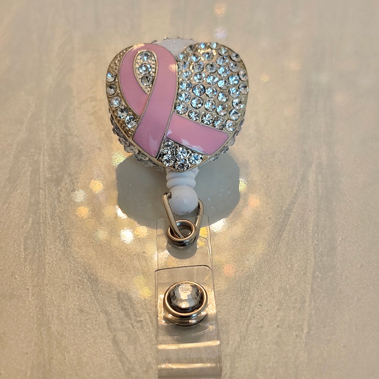 Overcome Breast Cancer -  Rhinestone Badge Reel